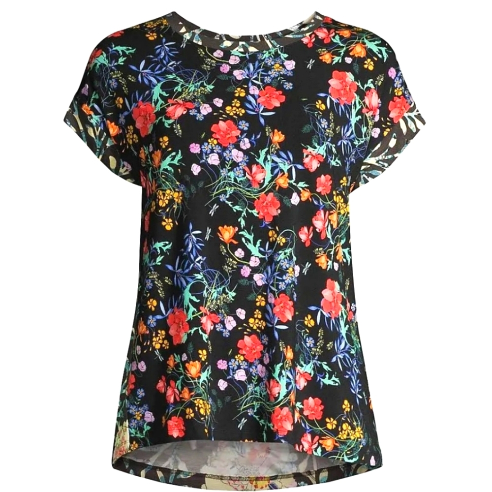 Johnny Was Kashim floral tee, size L